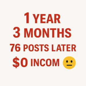 I Published 76 Blog Posts and Earned $0 income